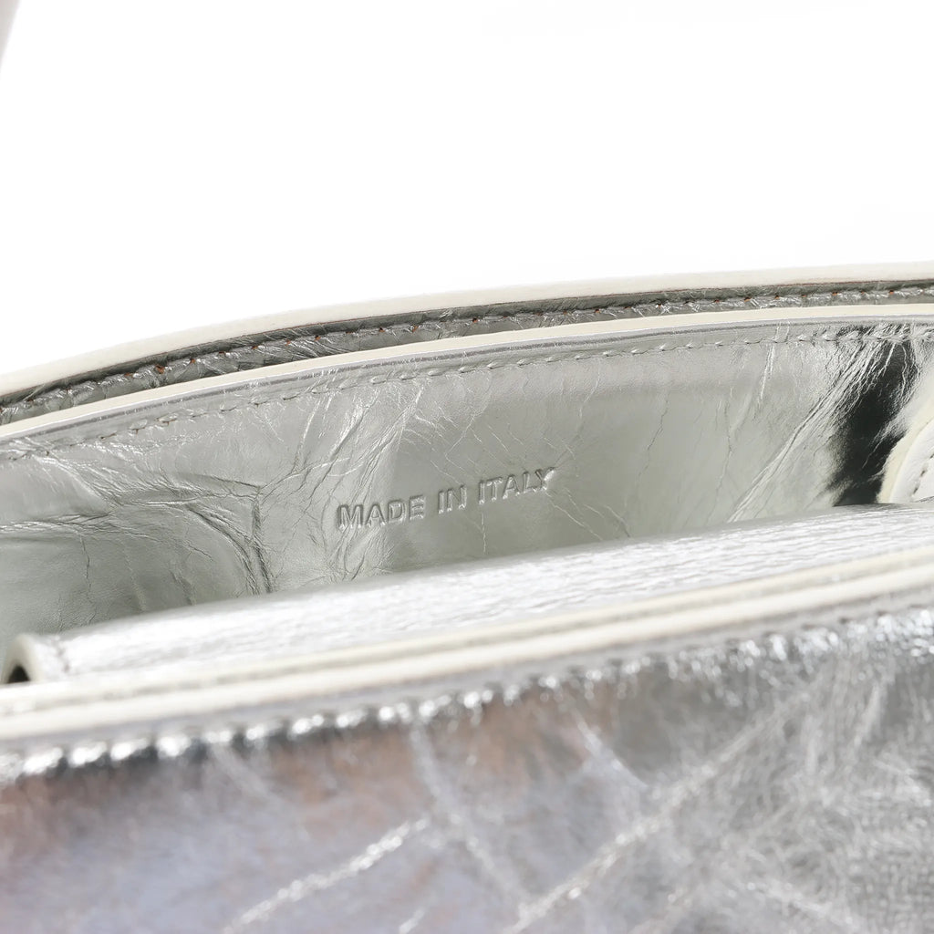 Dior Diorever Medium Leather 2Way Handbag in Silver
