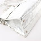 Dior Diorever Medium Leather 2Way Handbag in Silver