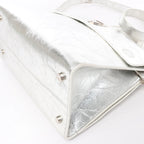 Dior Diorever Medium Leather 2Way Handbag in Silver