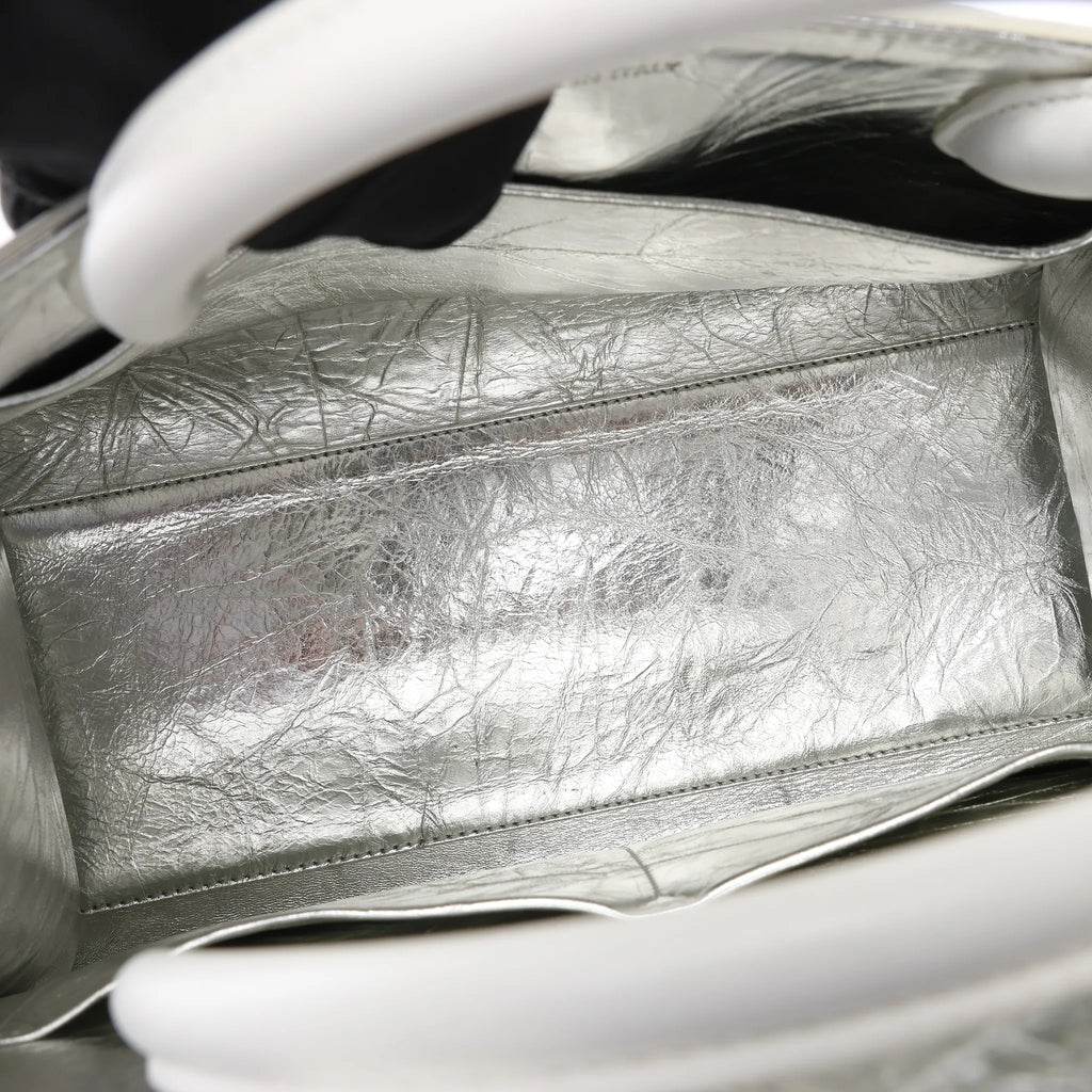 Dior Diorever Medium Leather 2Way Handbag in Silver