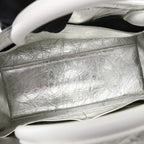 Dior Diorever Medium Leather 2Way Handbag in Silver
