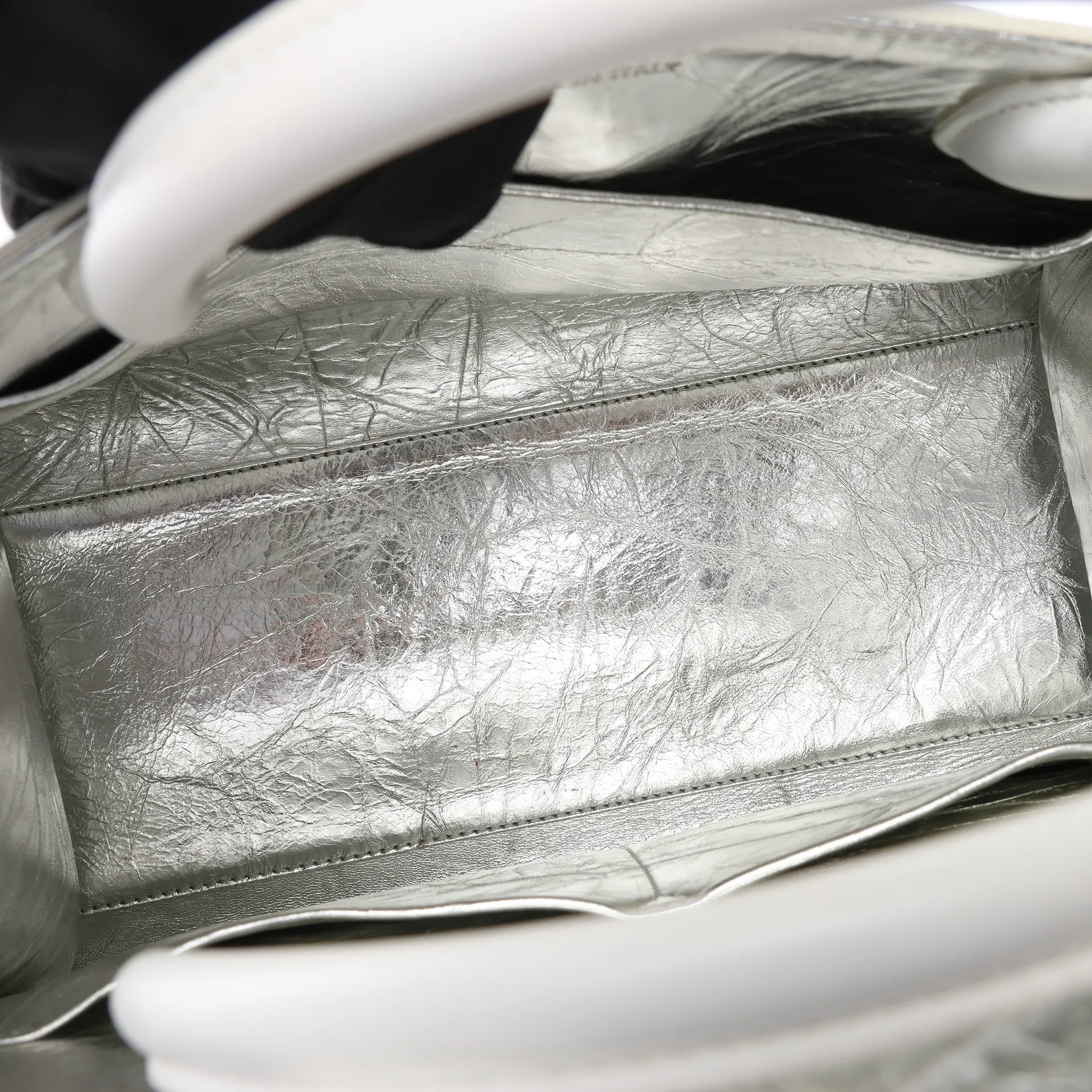 Dior Diorever Medium Leather 2Way Handbag in Silver