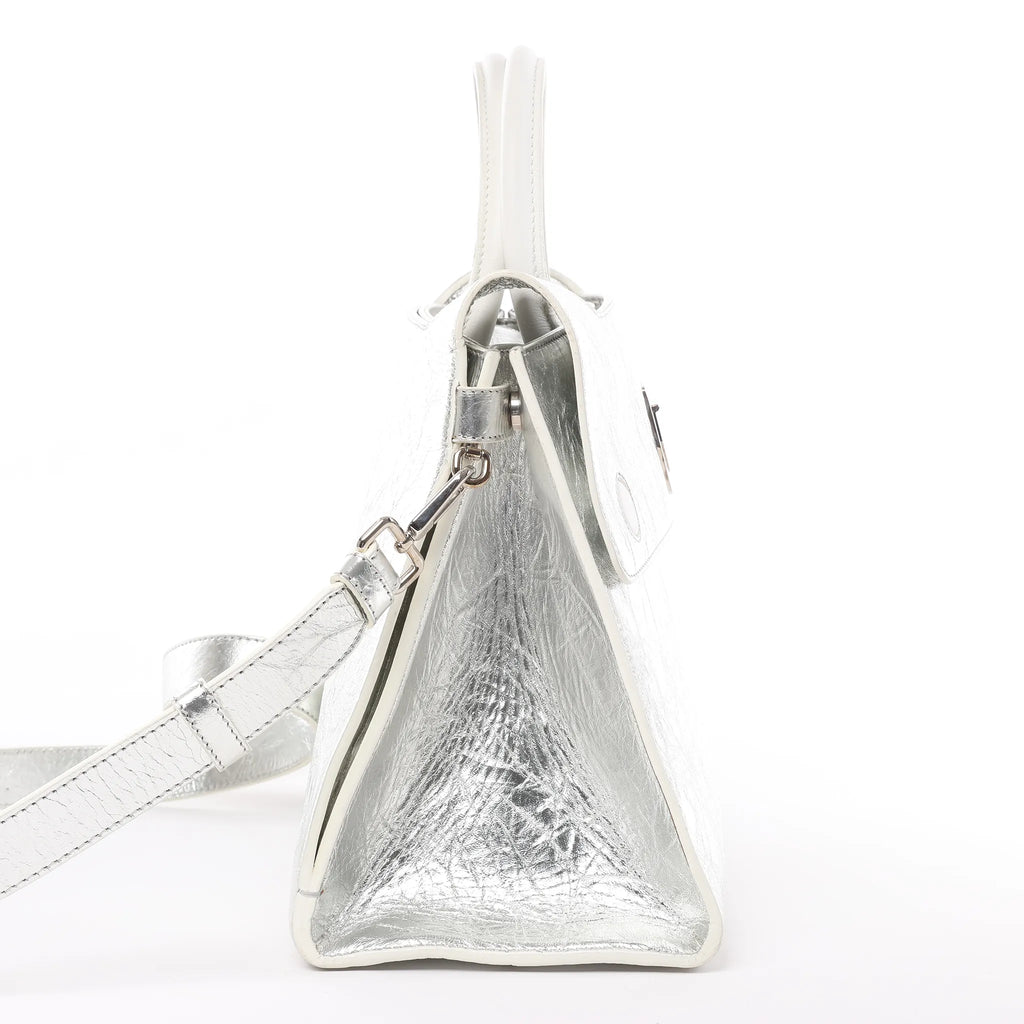 Dior Diorever Medium Leather 2Way Handbag in Silver