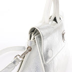 Dior Diorever Medium Leather 2Way Handbag in Silver
