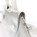 Dior Diorever Medium Leather 2Way Handbag in Silver