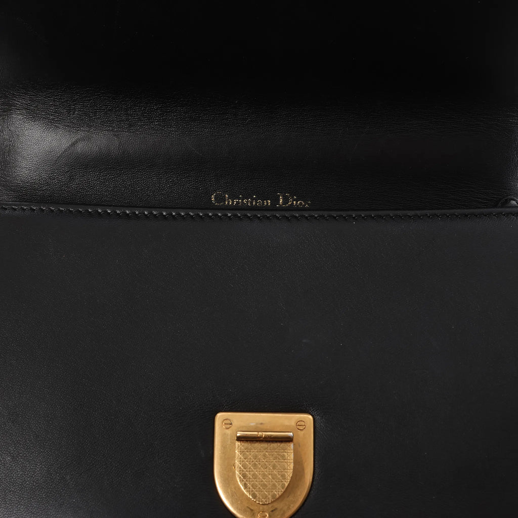 Dior Diorama Leather Chain Shoulder Bag in Black