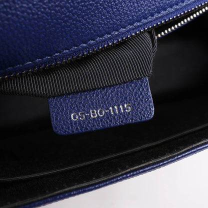 Dior Diorama Leather Chain Shoulder Bag in Navy Blue