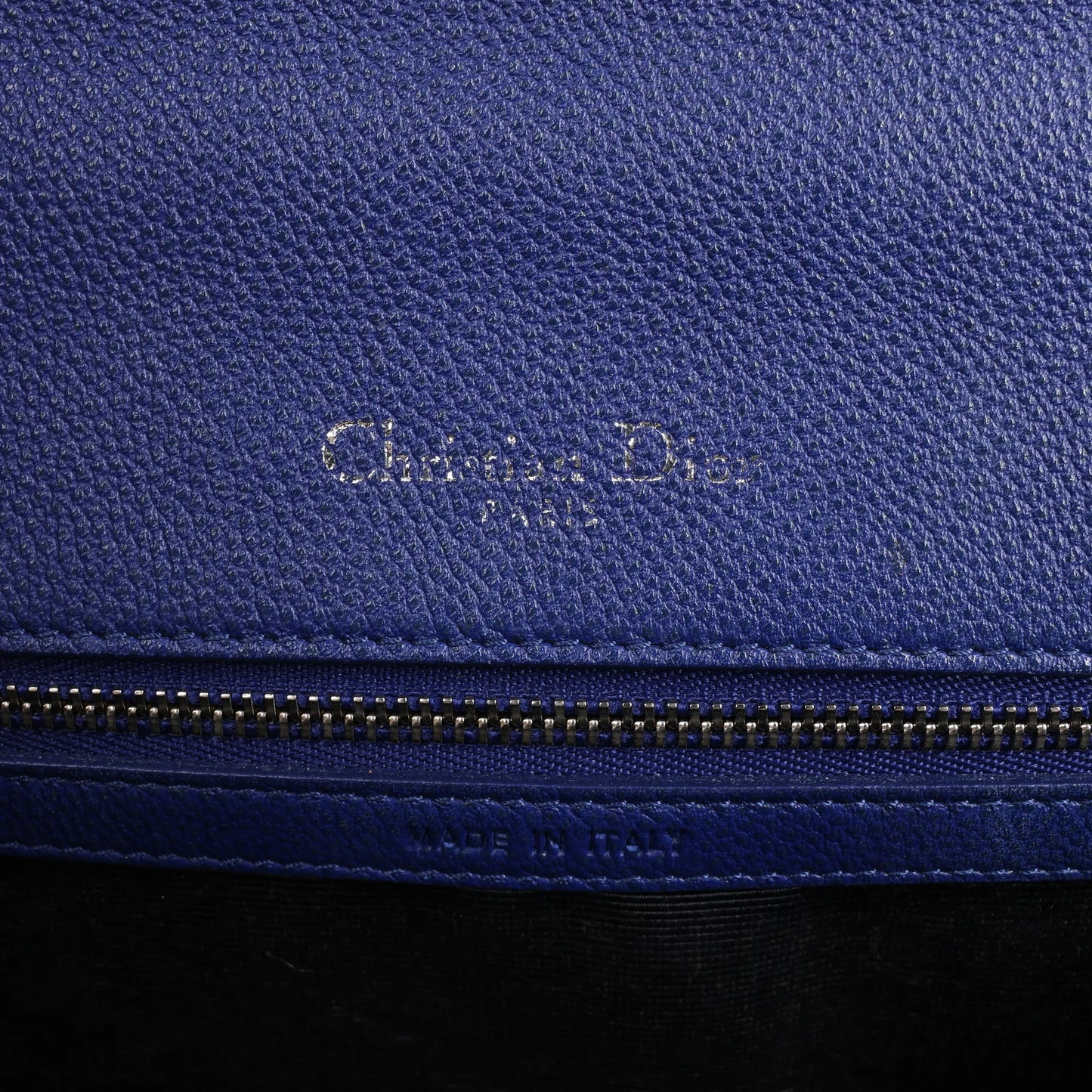 Dior Diorama Leather Chain Shoulder Bag in Navy Blue