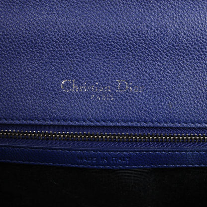 Dior Diorama Leather Chain Shoulder Bag in Navy Blue