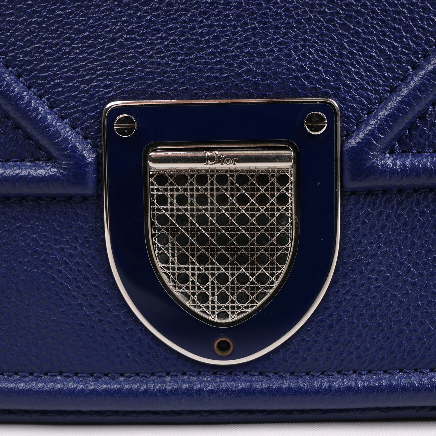 Dior Diorama Leather Chain Shoulder Bag in Navy Blue