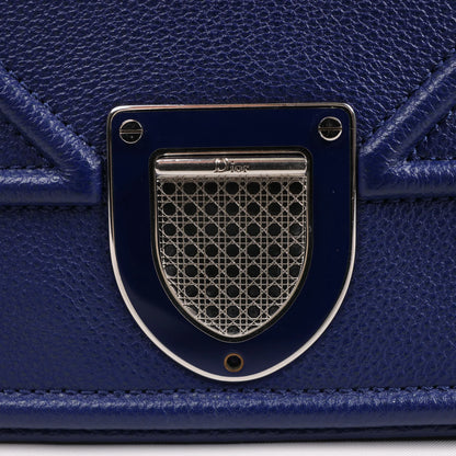 Dior Diorama Leather Chain Shoulder Bag in Navy Blue