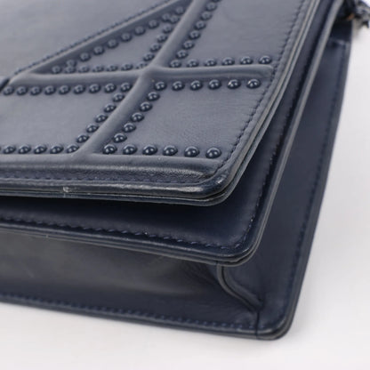 Sac bandoulière chaîne en cuir Dior Diorama bleu marine