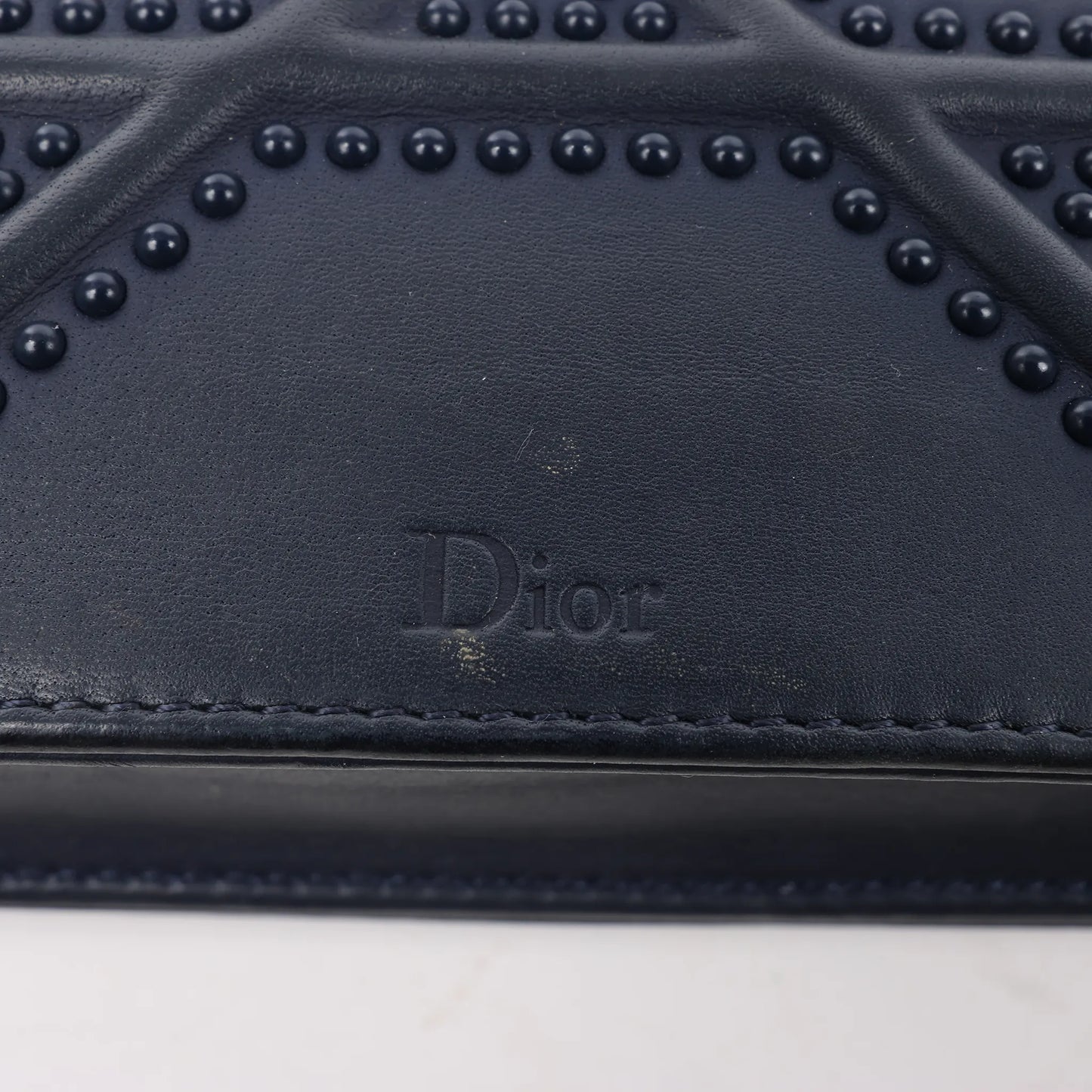 Sac bandoulière chaîne en cuir Dior Diorama bleu marine