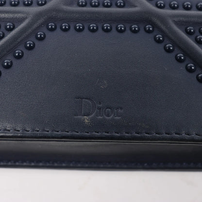 Sac bandoulière chaîne en cuir Dior Diorama bleu marine