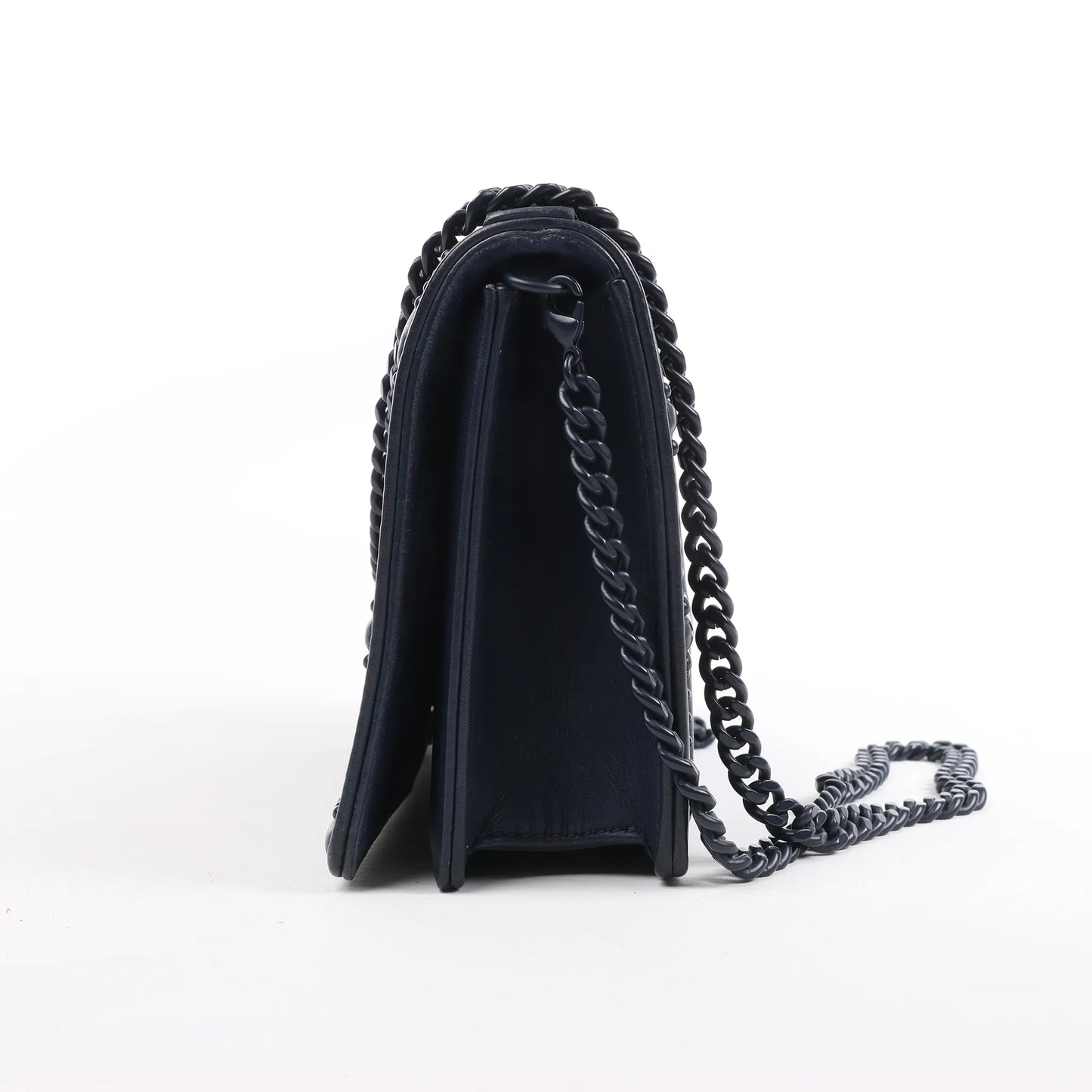 Sac bandoulière chaîne en cuir Dior Diorama bleu marine