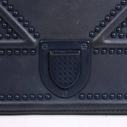 Sac bandoulière chaîne en cuir Dior Diorama bleu marine