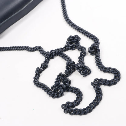 Sac bandoulière chaîne en cuir Dior Diorama bleu marine