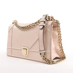 Dior Diorama Leather Chain Shoulder Bag in Powder Beige
