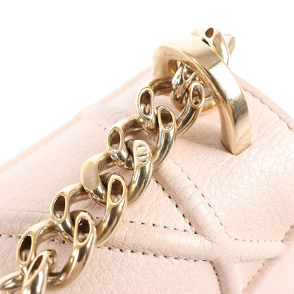 Sac bandoulière chaîne en cuir Dior Diorama beige poudré