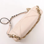 Dior Diorama Leather Chain Shoulder Bag in Powder Beige