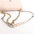 Dior Diorama Leather Chain Shoulder Bag in Powder Beige