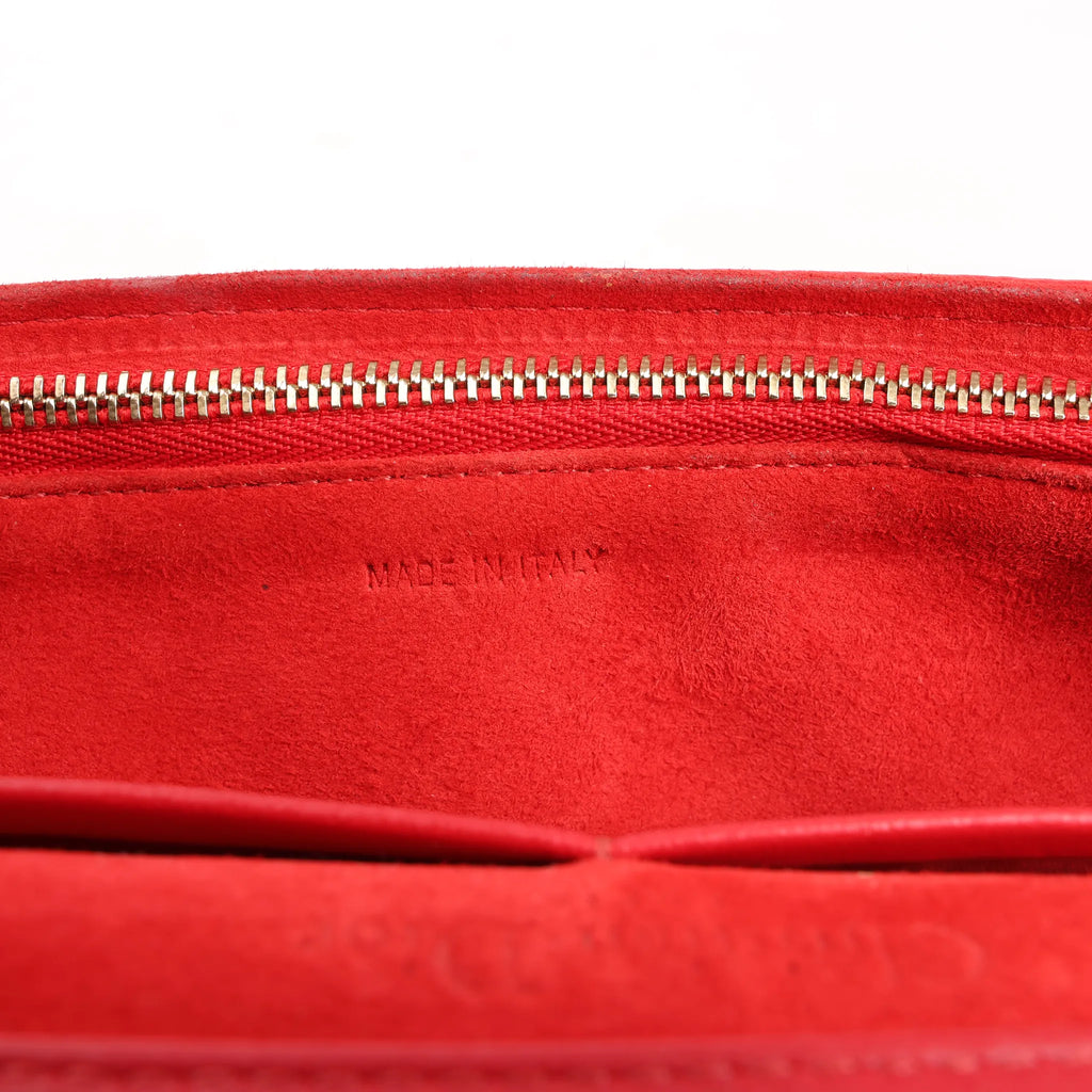 Dior Diorama Leather Chain Shoulder Bag in Red