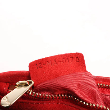 Dior Diorama Schultertasche aus rotem Leder mit Kette