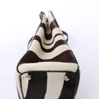Dior Diorissimo Harako x Leather 2Way Handbag Brown