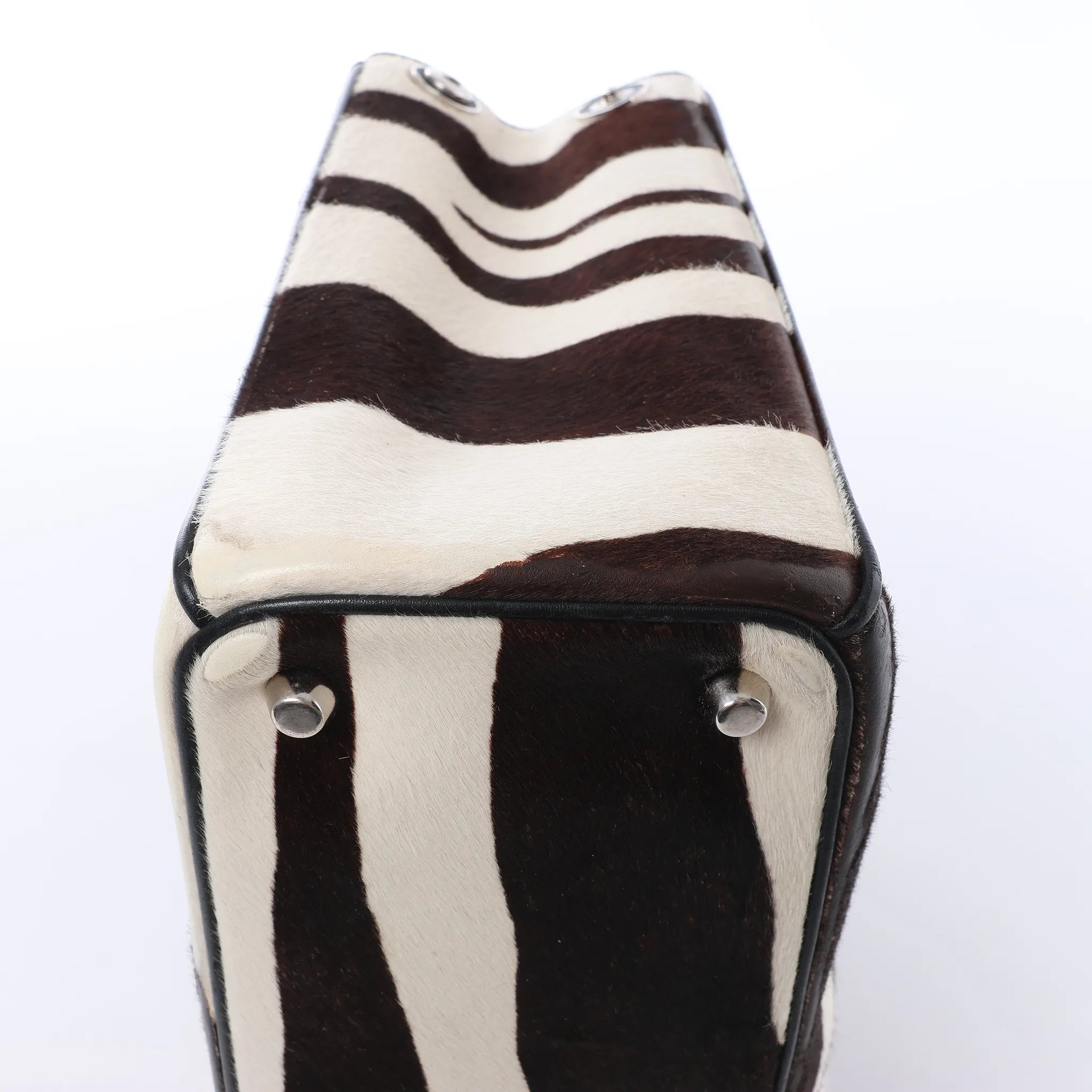 Dior Diorissimo Harako x Leather 2Way Handbag Brown