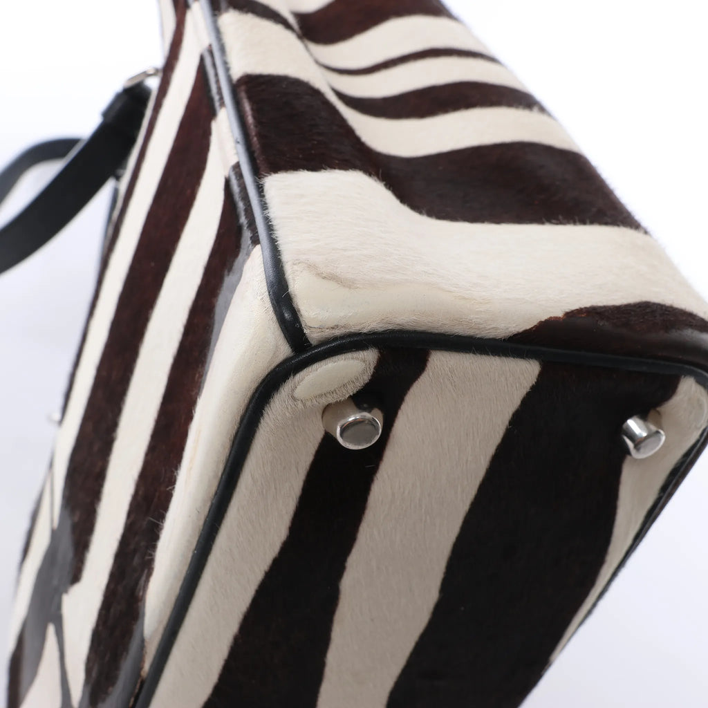 Dior Diorissimo Harako x Leather 2Way Handbag Brown