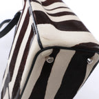 Dior Diorissimo Harako x Leather 2Way Handbag Brown