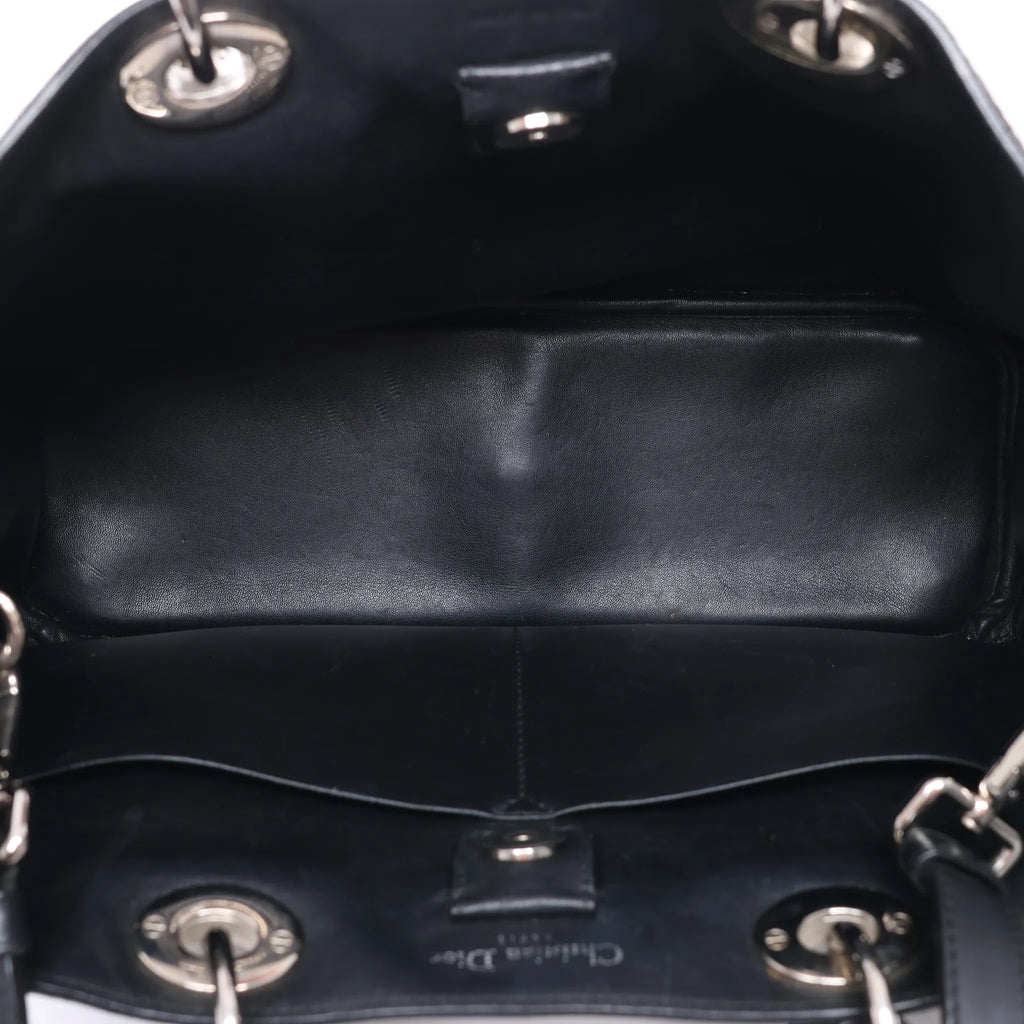 Dior Diorissimo Harako x Leather 2Way Handbag Brown