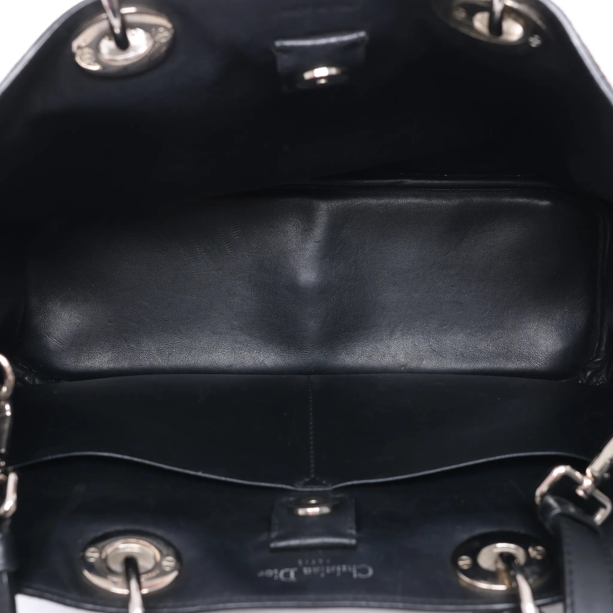 Dior Diorissimo Harako x Leather 2Way Handbag Brown