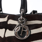 Dior Diorissimo Harako x Leather 2Way Handbag Brown