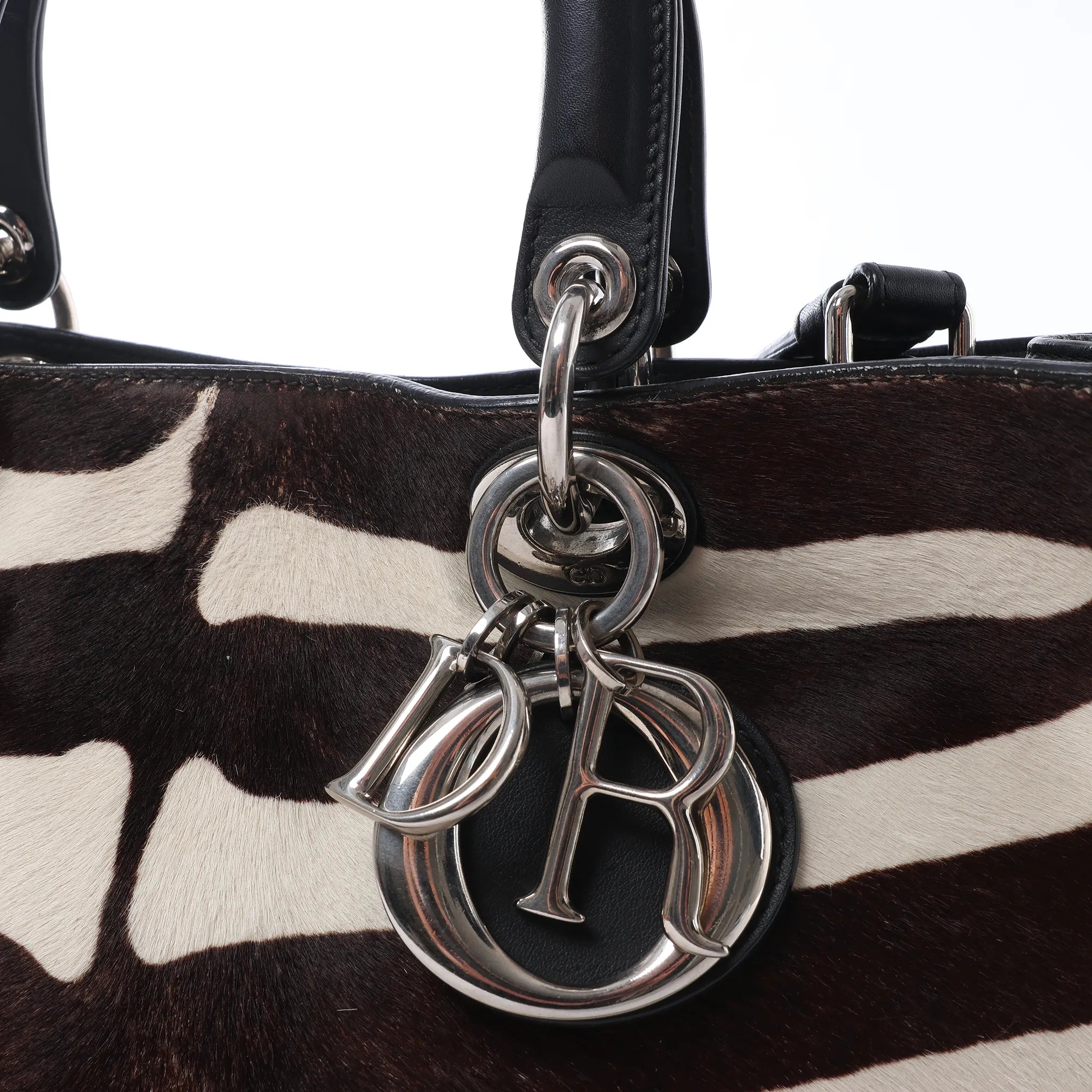 Dior Diorissimo Harako x Leather 2Way Handbag Brown