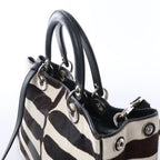 Dior Diorissimo Harako x Leather 2Way Handbag Brown