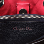 Bolso de mano mediano de dos vías de piel Cannage de Christian Dior en color camello