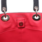 Bolso de mano mediano de dos vías de piel Cannage de Christian Dior en color camello