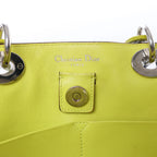 Dior Diorissimo Leather Large 2Way Handbag in Navy Blue x Yellow
