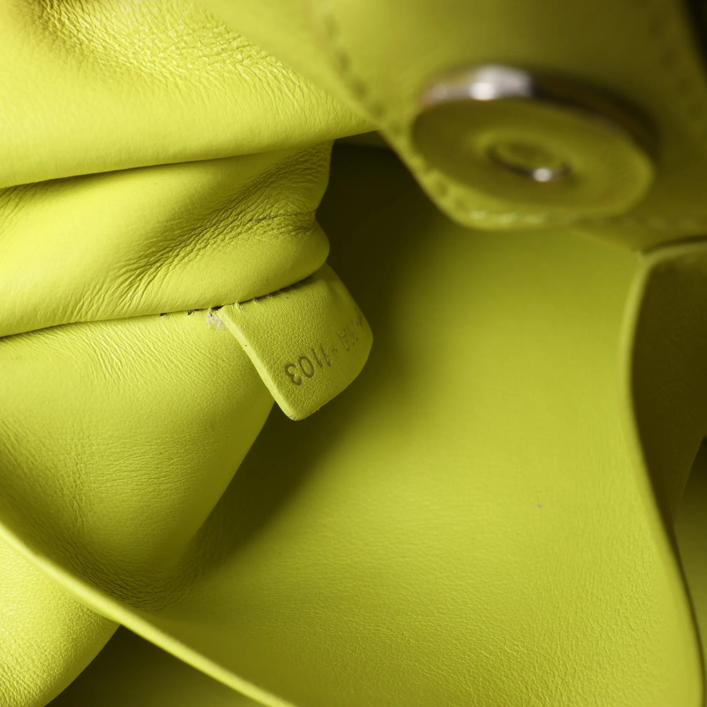 Dior Diorissimo Leather Large 2Way Handbag in Navy Blue x Yellow