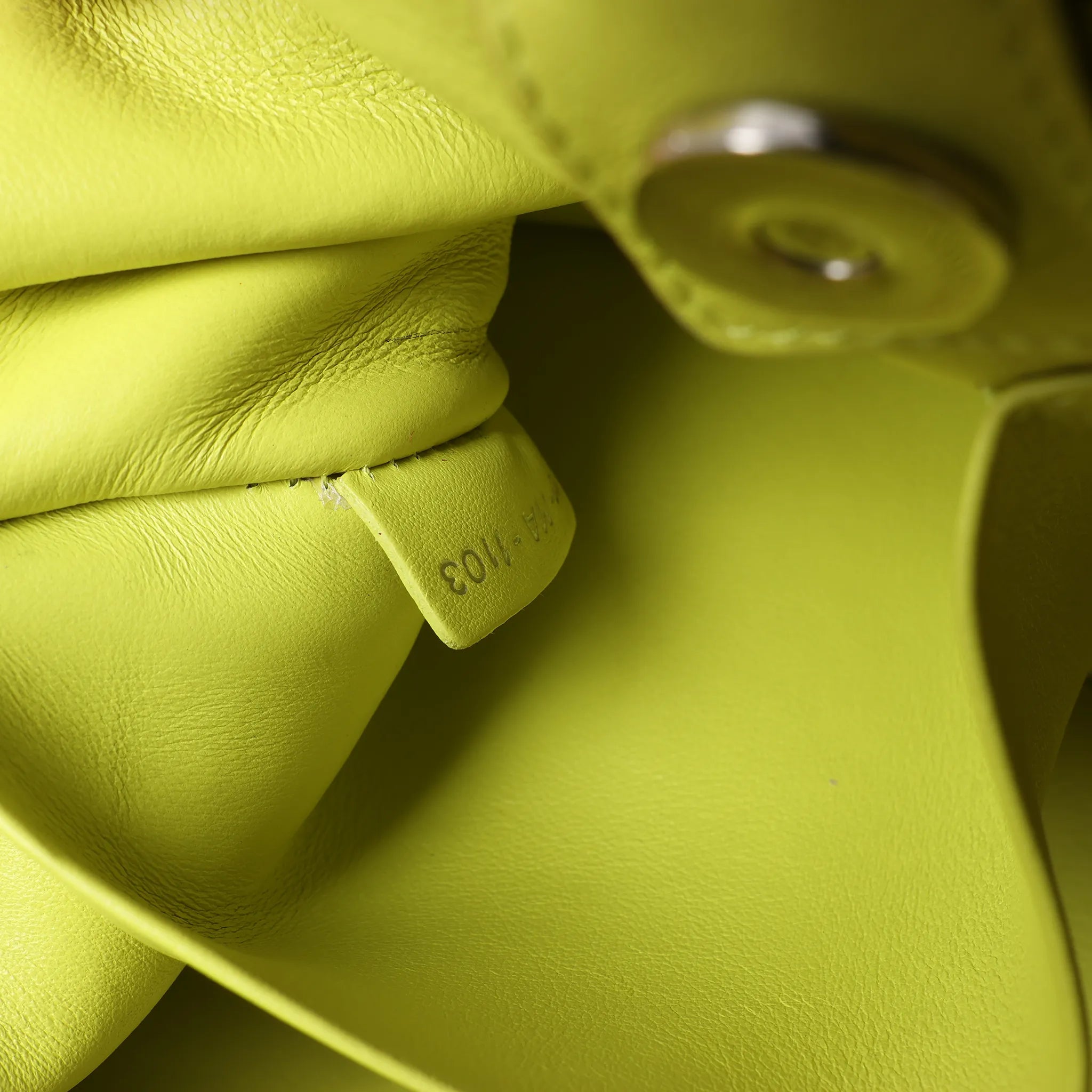 Dior Diorissimo Leather Large 2Way Handbag in Navy Blue x Yellow
