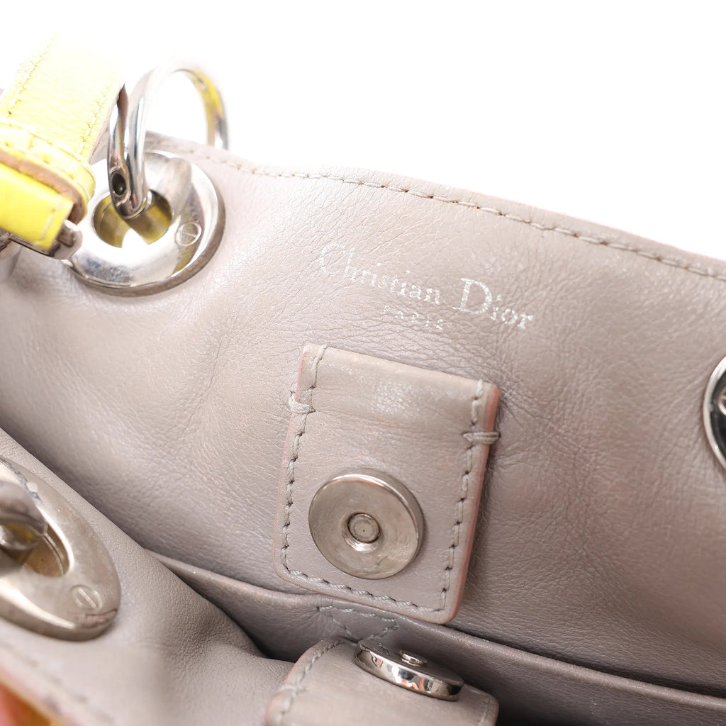 Dior Diorissimo Leather Mini 2Way Handbag in Yellow