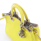 Dior Diorissimo Leather Mini 2Way Handbag in Yellow