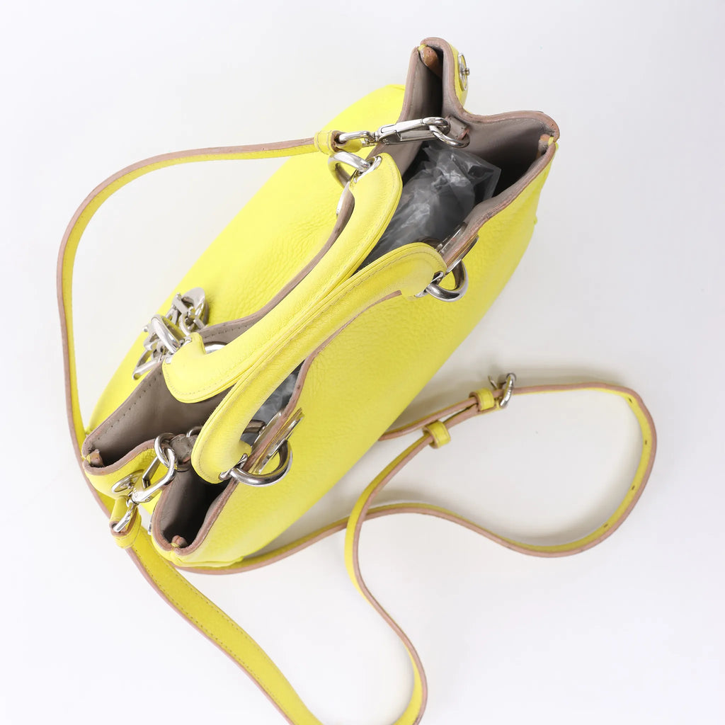 Dior Diorissimo Leather Mini 2Way Handbag in Yellow