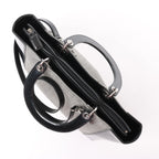 Dior Lady Dior Canvas x Patent Leather 2Way Handbag in Black x White