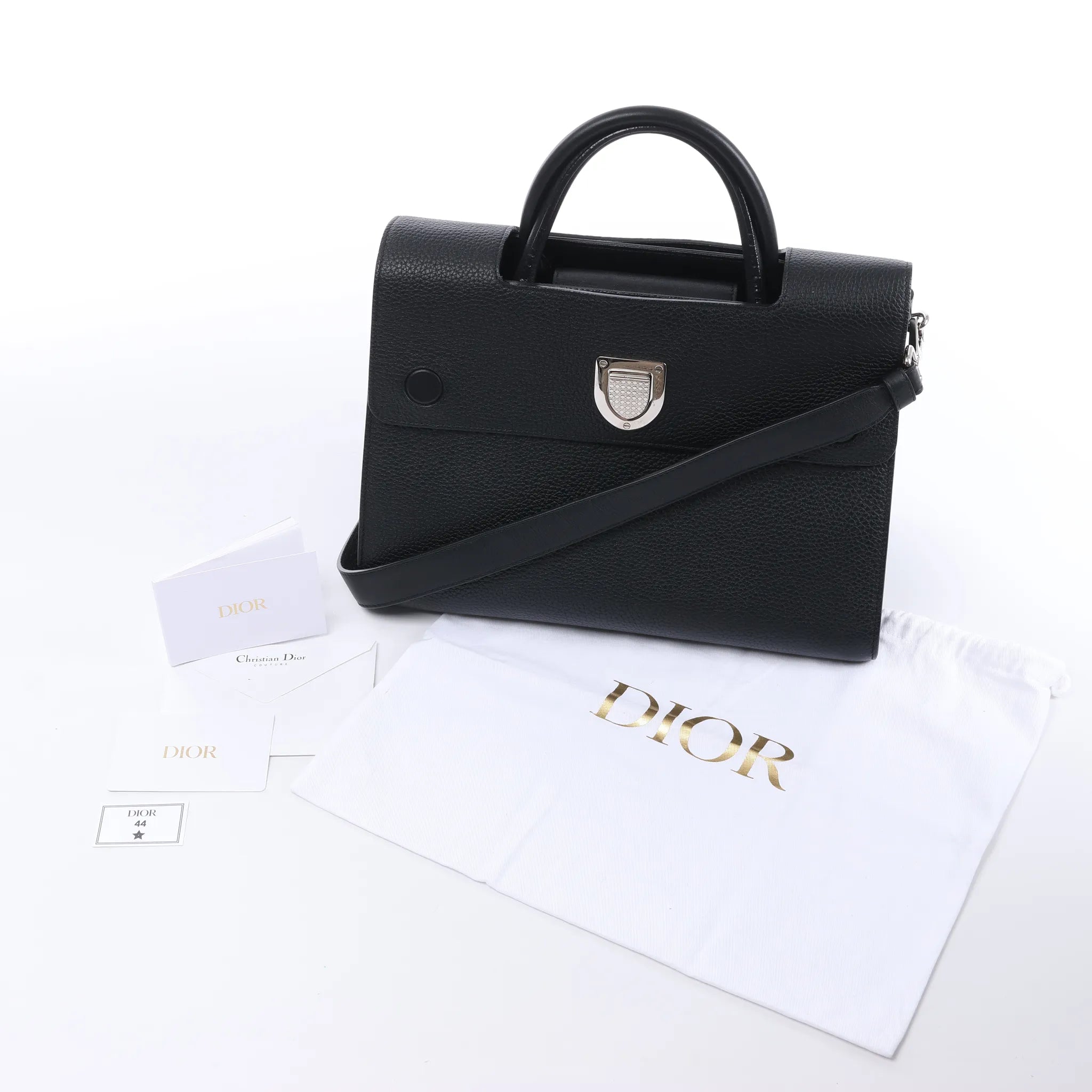 Bolso de mano Dior Diorever de cuero negro 2Way