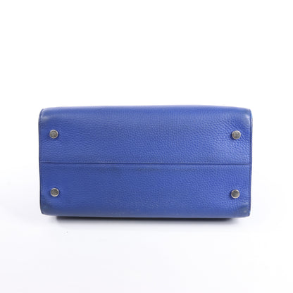 Dior Diorever – Mittlere 2-Wege-Handtasche aus Leder in Blau