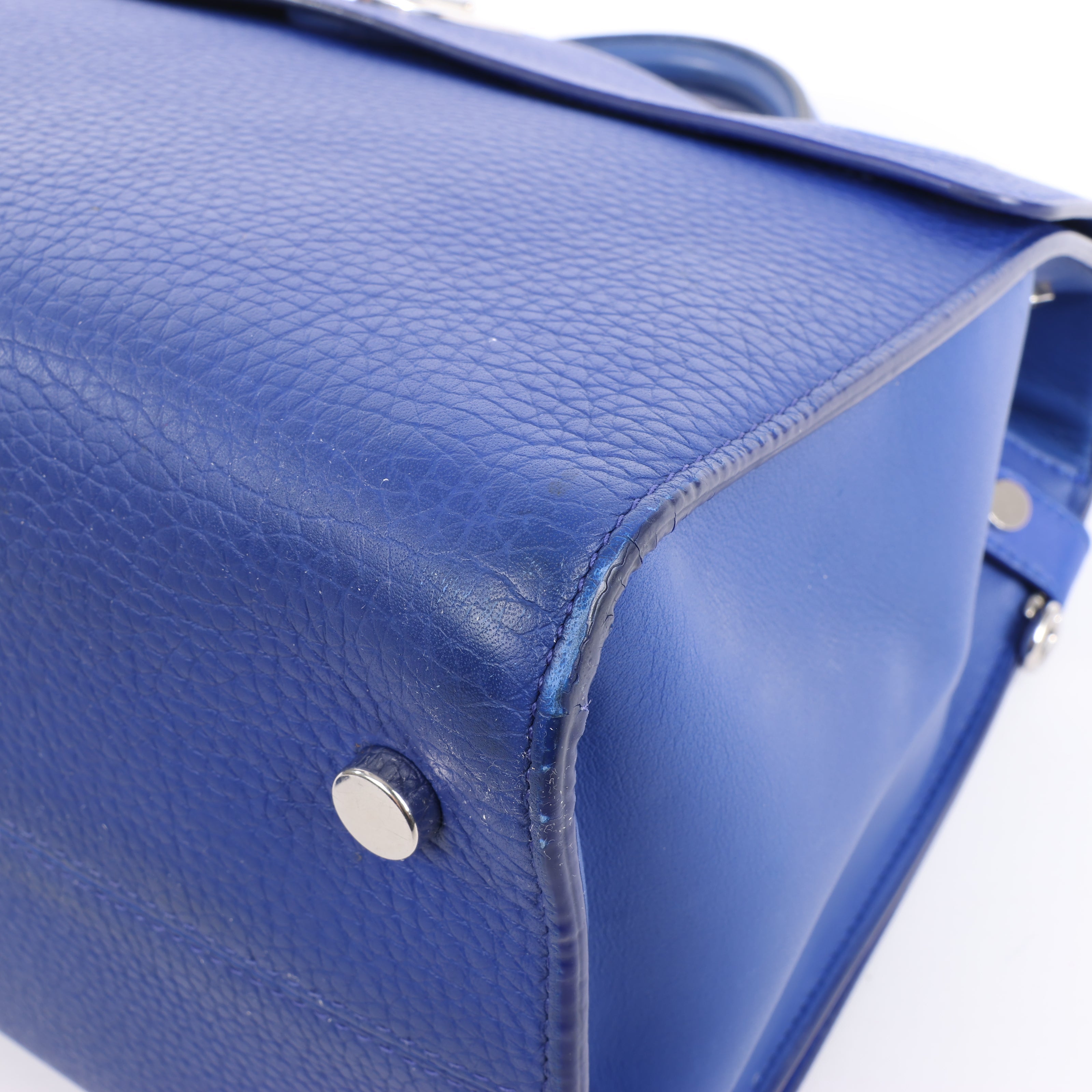 Dior Diorever Medium Leather 2Way Handbag in Blue