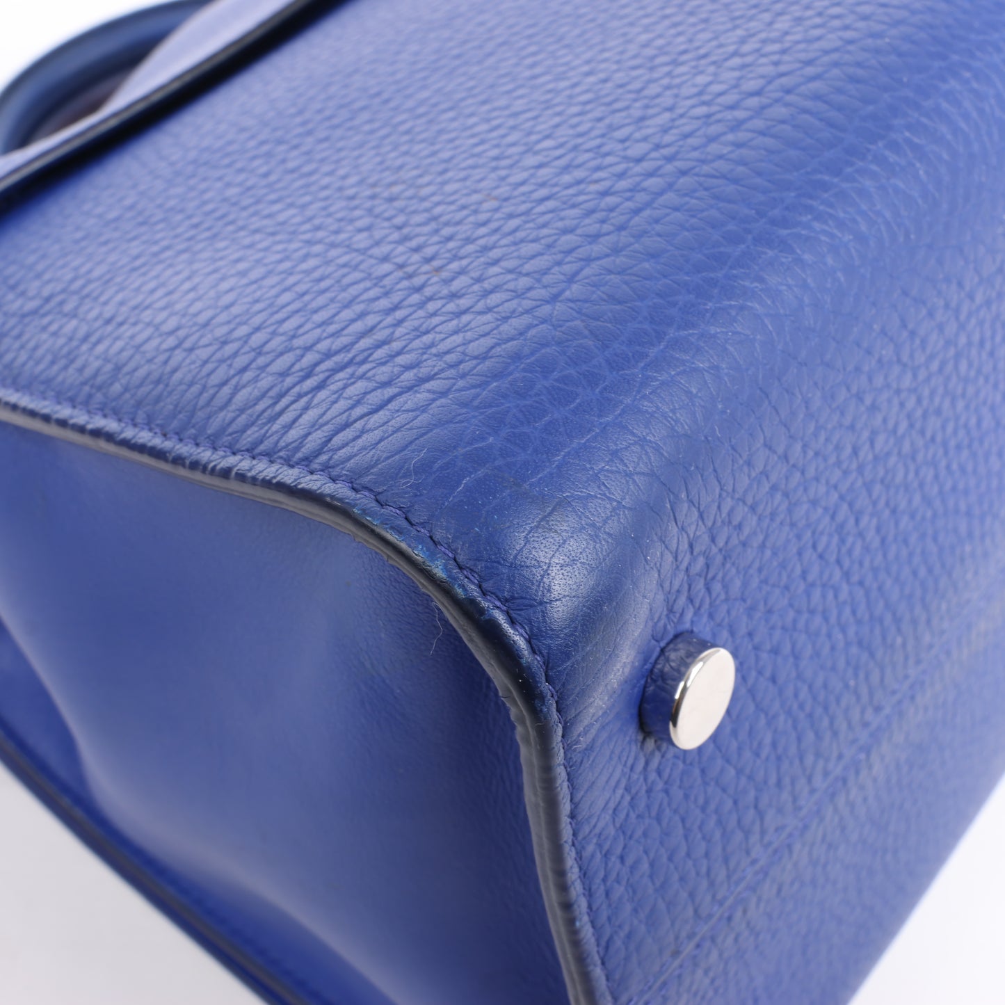 Christian Dior Diorever Medium Leather 2Way Handbag in Blue
