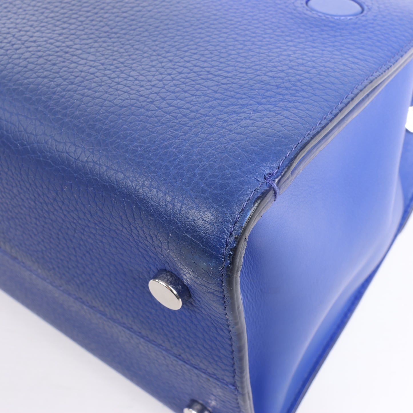 Christian Dior Diorever Medium Leather 2Way Handbag in Blue